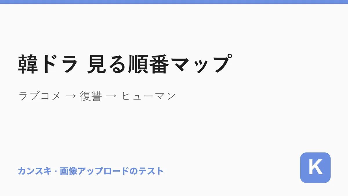 韓ドラ 見る順番マップ